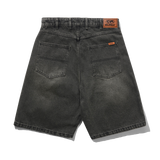 Baggy Denim Shorts, Faded Black