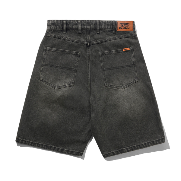 Butter Goods Baggy Denim Shorts, Faded Black