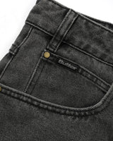 Baggy Denim Shorts, Faded Black