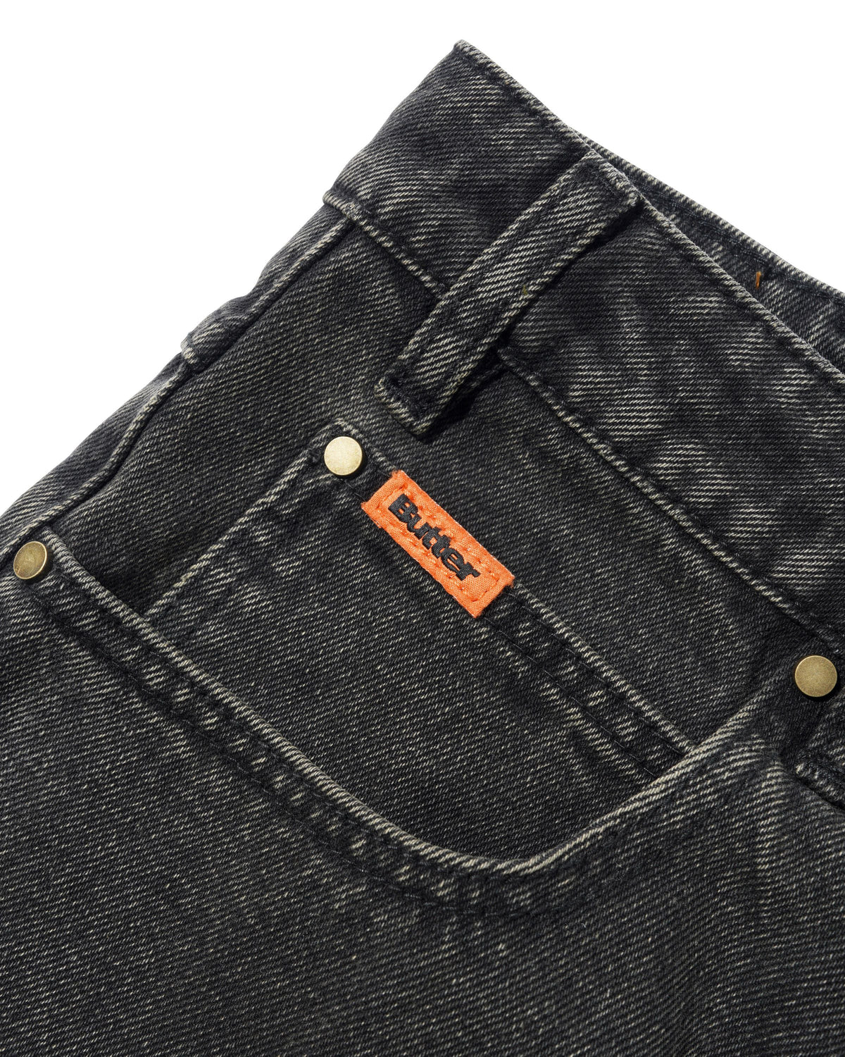 Baggy Denim Shorts, Faded Black