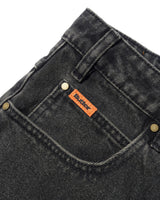 Baggy Denim Shorts, Faded Black