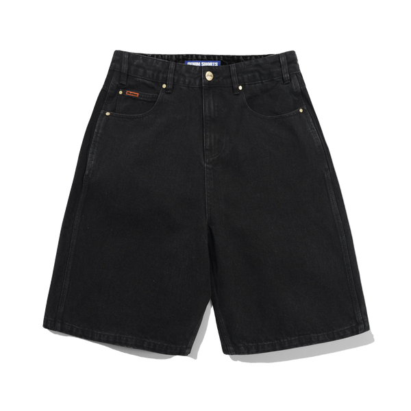 Butter Goods Baggy Denim Shorts, Flat Black