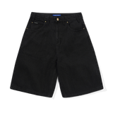 Baggy Denim Shorts, Flat Black