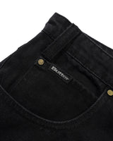 Baggy Denim Shorts, Flat Black