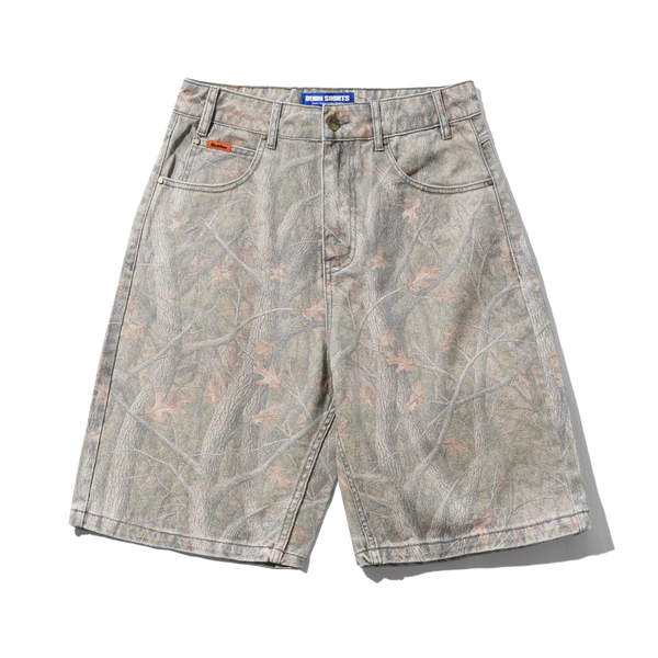 Butter Goods Baggy Denim Shorts, Forest Camo