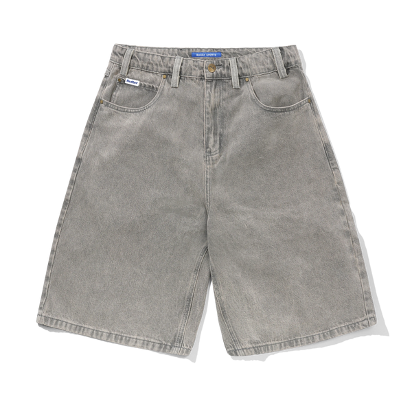 Butter Goods Baggy Denim Shorts, Grey Wash