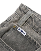 Baggy Denim Shorts, Grey Wash