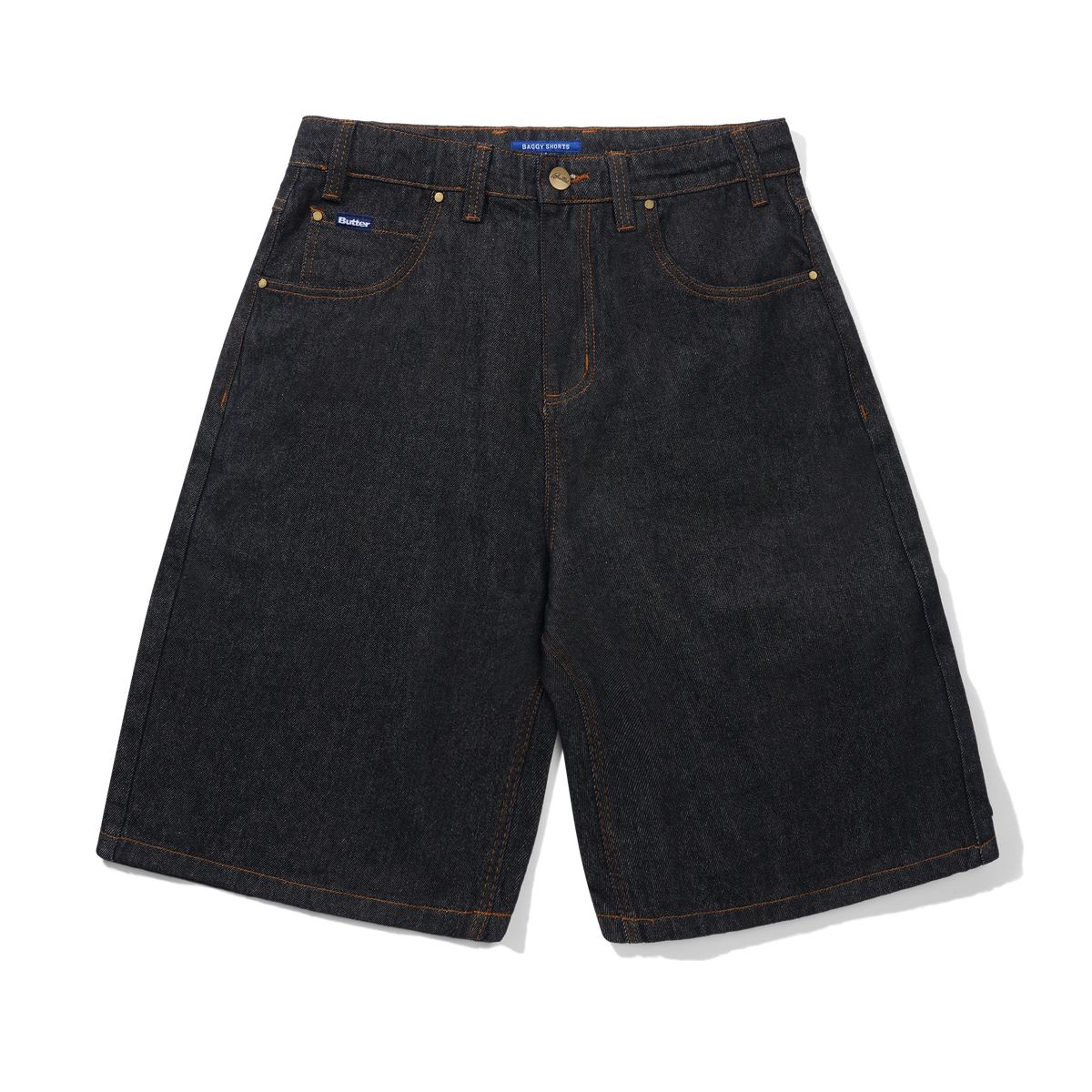 Baggy Denim Shorts, Raw Indigo