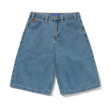 Baggy Denim Shorts, Washed Indigo