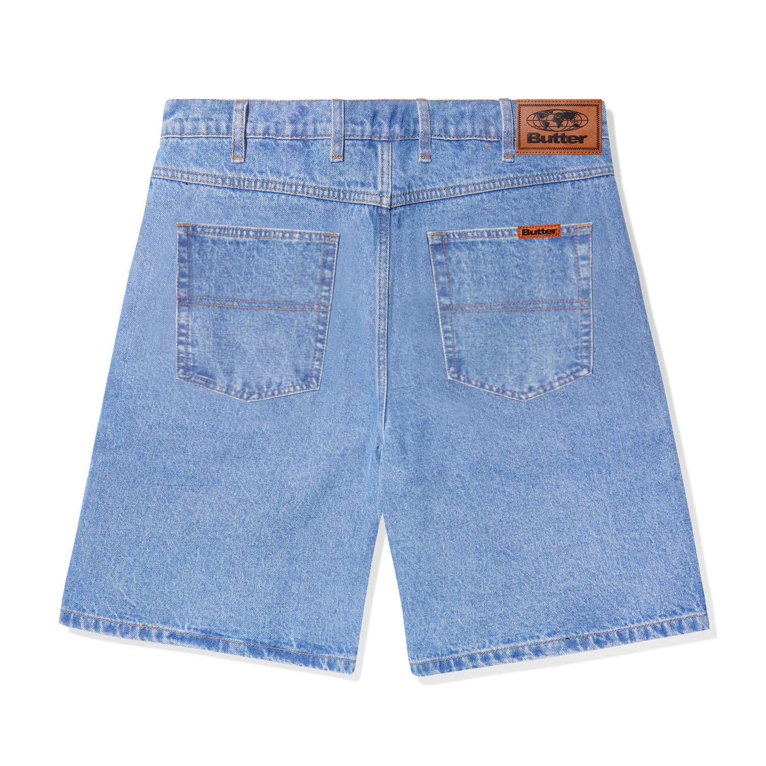 Baggy Denim Shorts, Washed Indigo