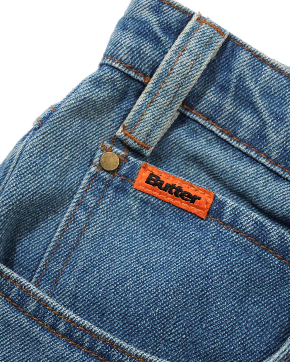 Baggy Denim Shorts, Washed Indigo