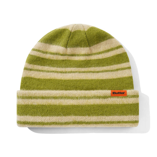 Band Mohair Beanie, Moss / Cream