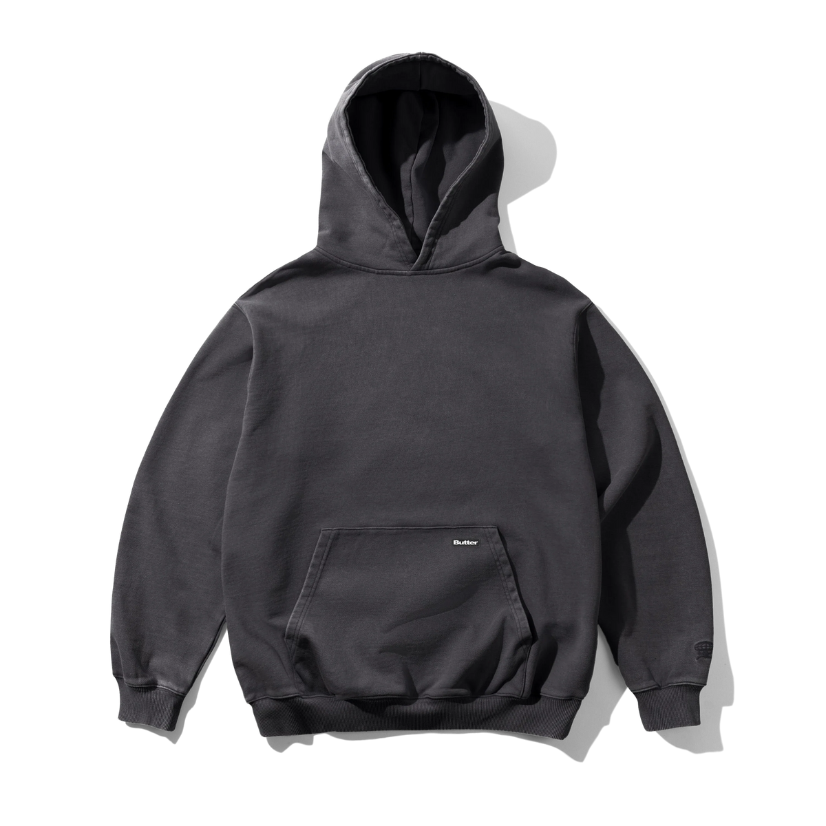 Basic Pullover Hood, Washed Black