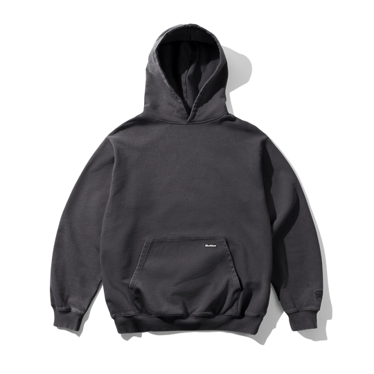 Basic Pullover Hood, Washed Black