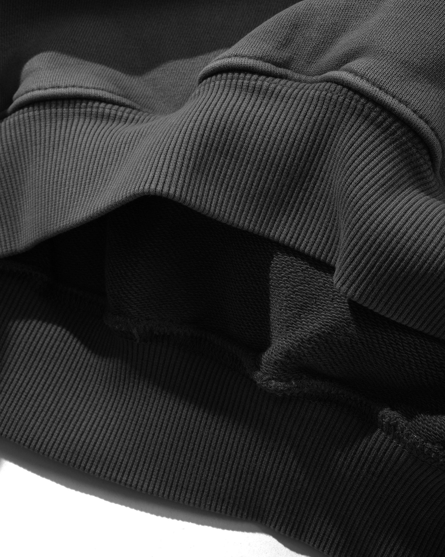 Basic Pullover Hood, Washed Black