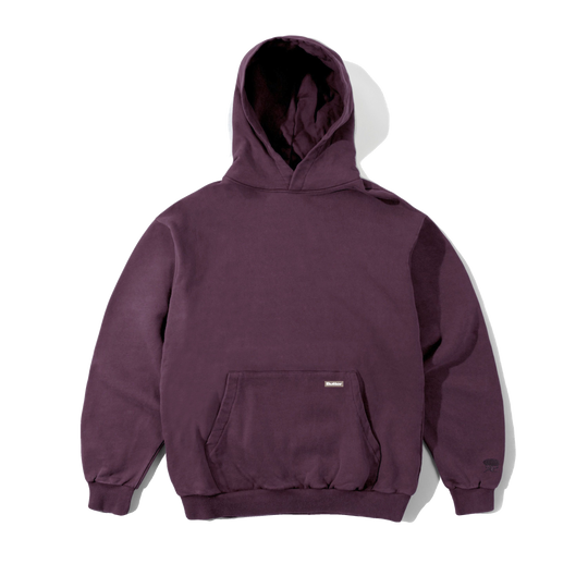 Basic Pullover Hood, Washed Plum