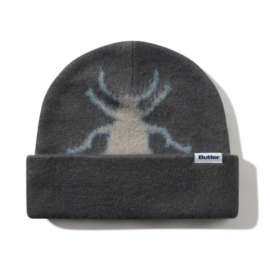 Beetle Mohair Beanie, Charcoal