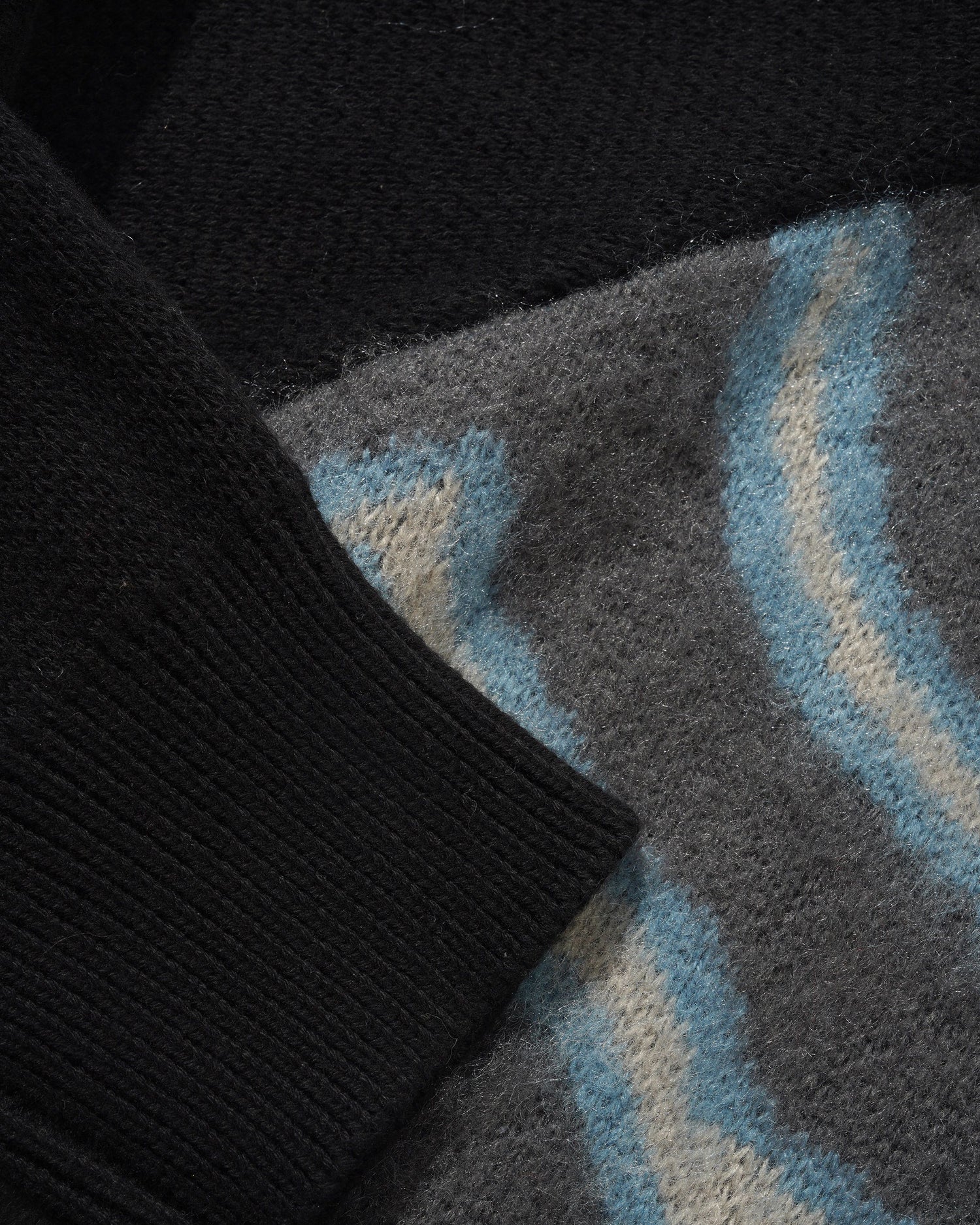 Beetle Zip-Thru Knit Sweater, Black