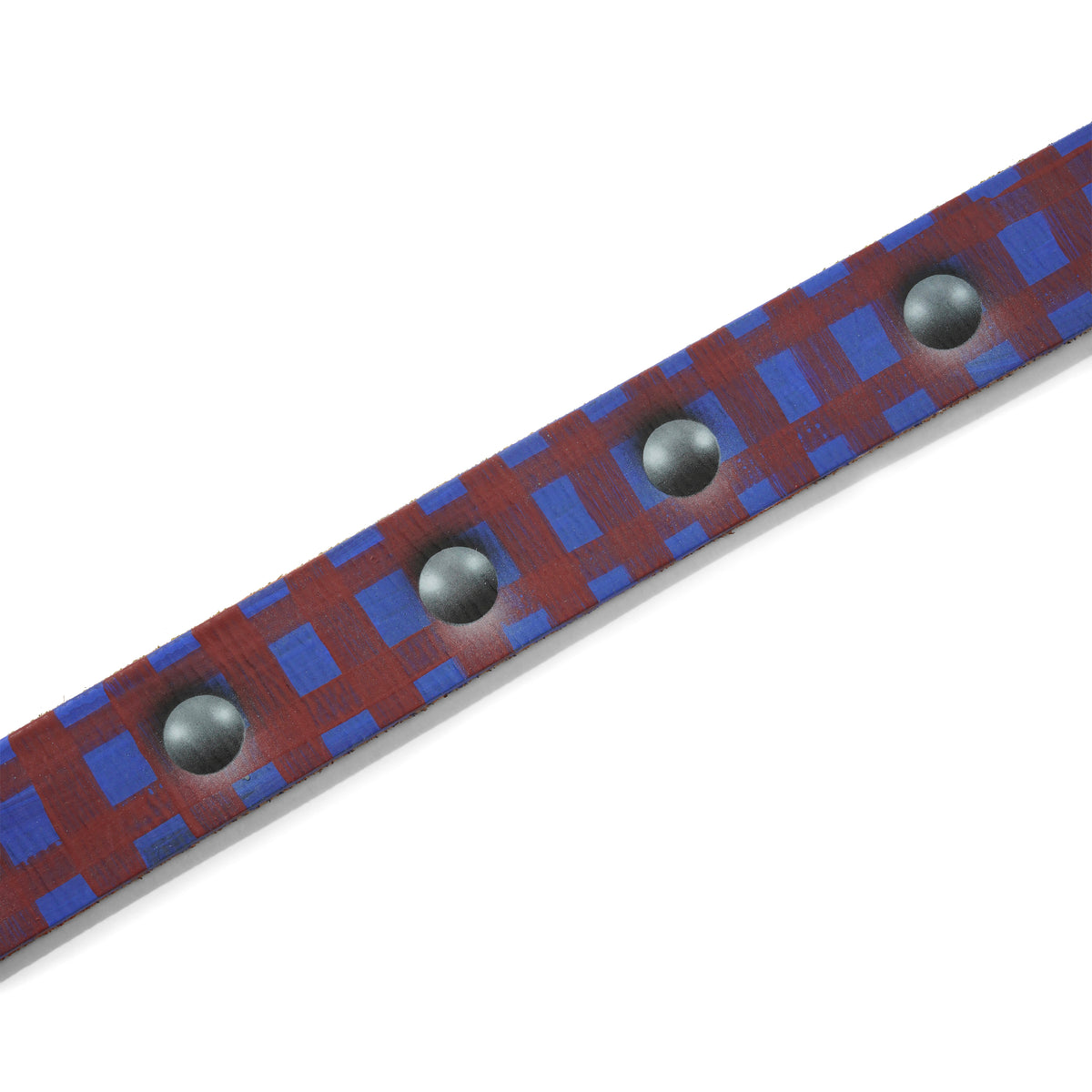 Henry Johnson / Lo-Fi Painted Belt, Burgundy / Blue