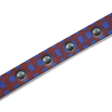 Henry Johnson / Lo-Fi Painted Belt, Burgundy / Blue