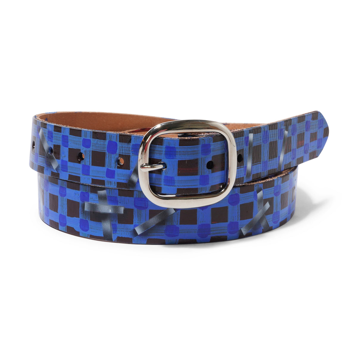 Henry Johnson / Lo-Fi Painted Belt, Black / Blue
