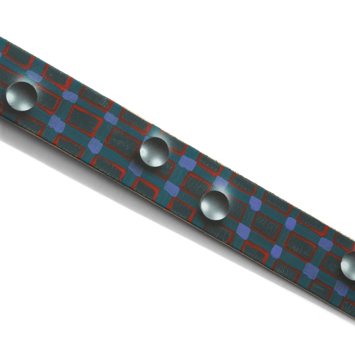Henry Johnson / Lo-Fi Painted Belt, Turquoise / Purple & Red