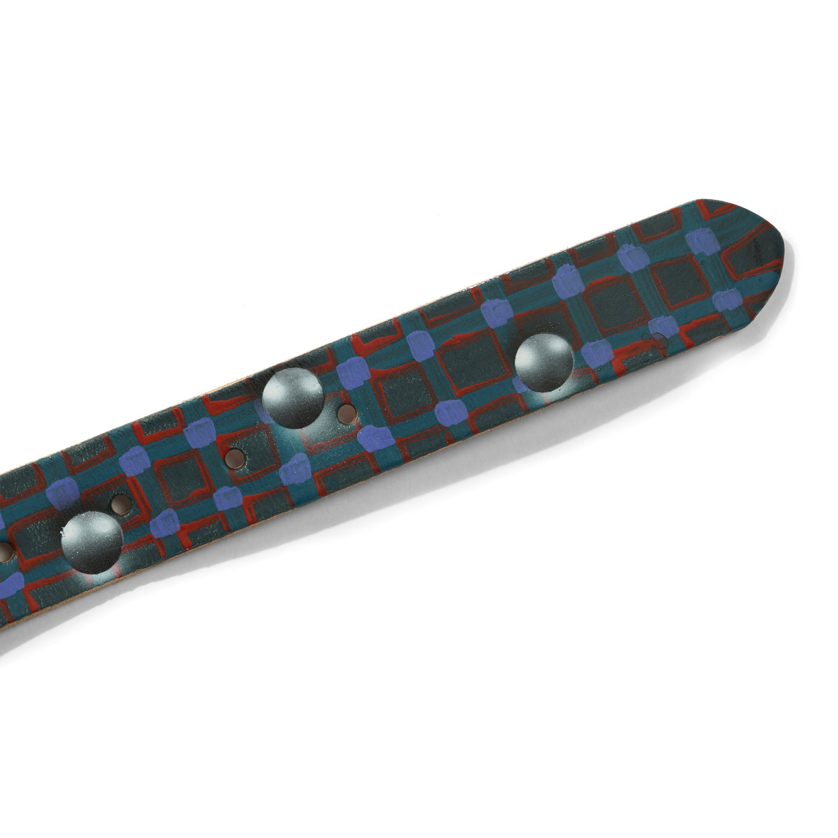 Henry Johnson / Lo-Fi Painted Belt, Turquoise / Purple & Red