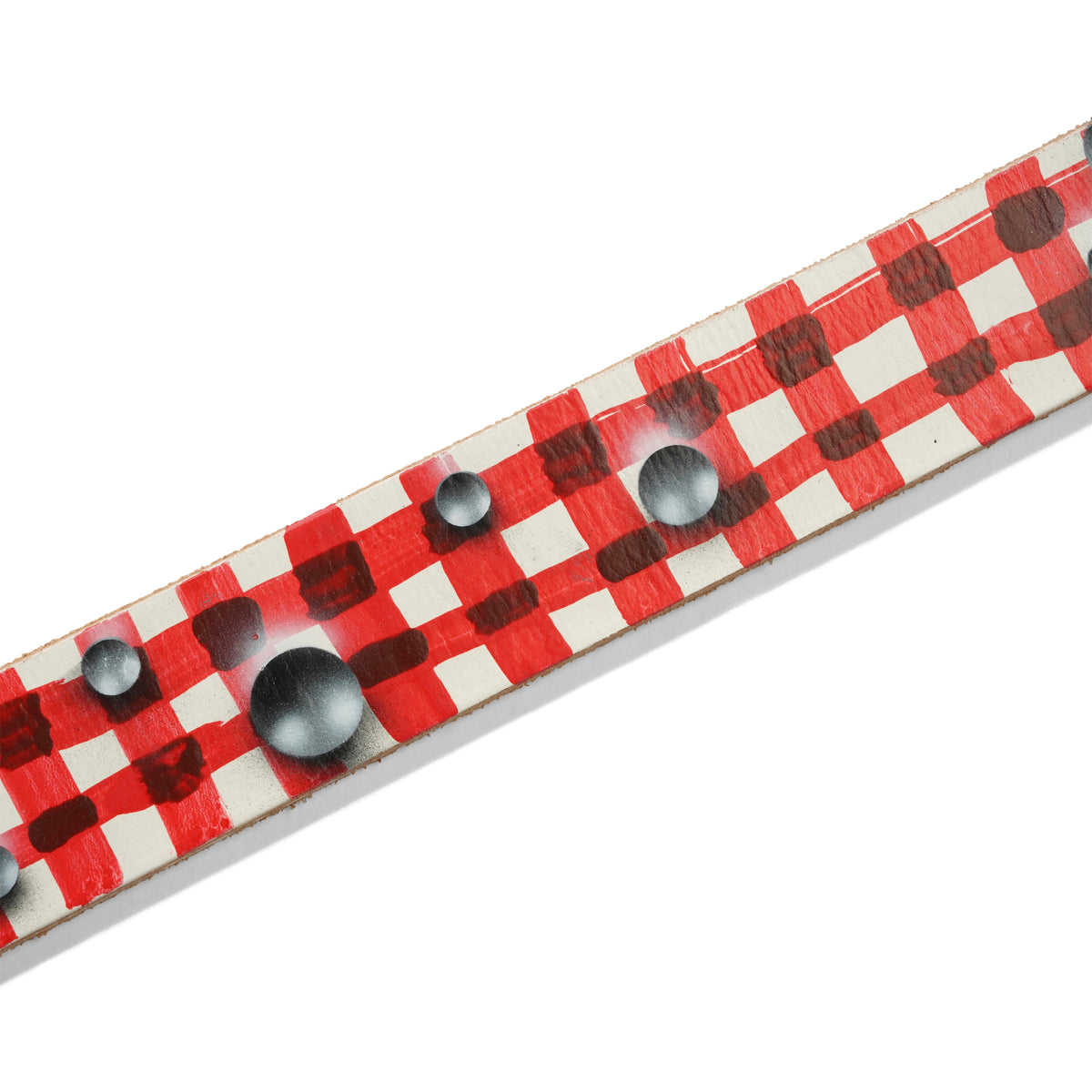 Henry Johnson / Lo-Fi Painted Belt, White / Red