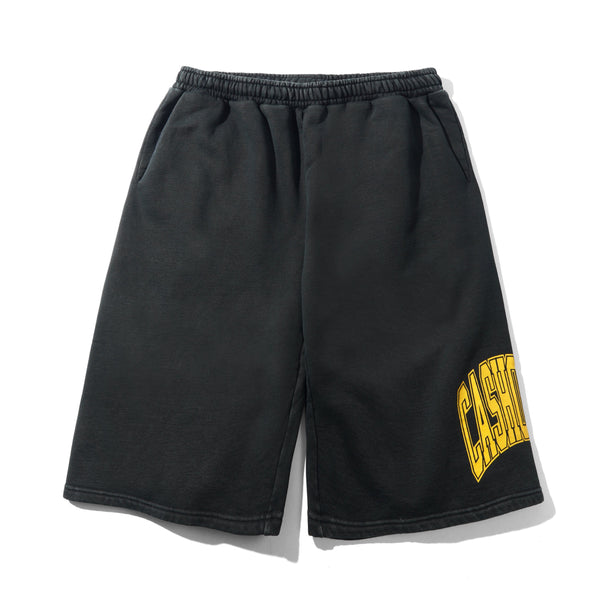 Cash Only Bench Fleece Shorts, Washed Black