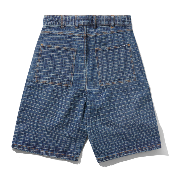 Butter Goods Big Grid Denim Shorts, Indigo