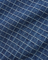 Big Grid Denim Shorts, Indigo