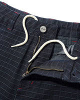 Big Grid Denim Shorts, Overdyed Black