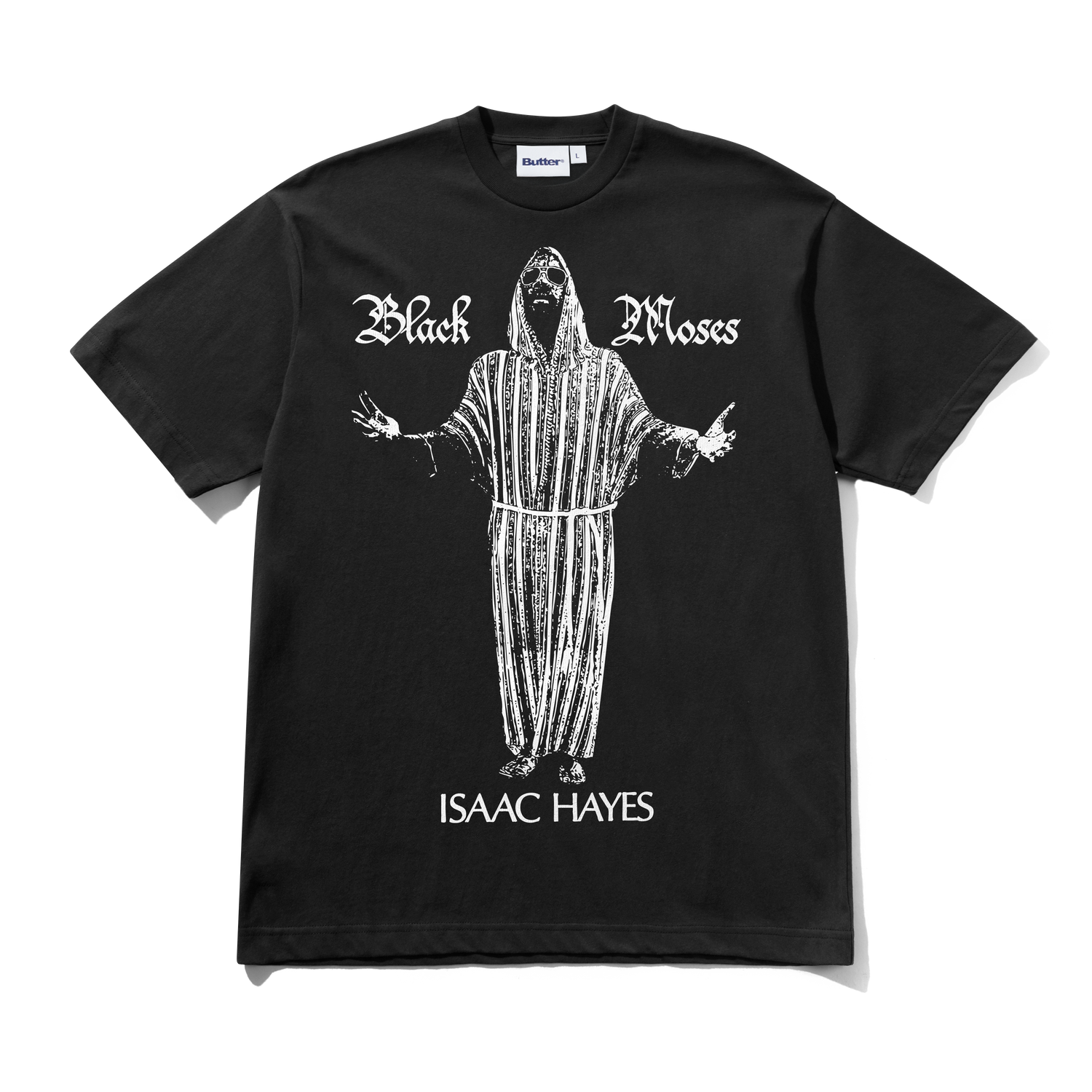 Black Moses Tee, Washed Black