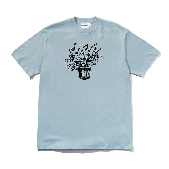 Blaring Tee, Grey Blue