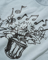 Blaring Tee, Grey Blue