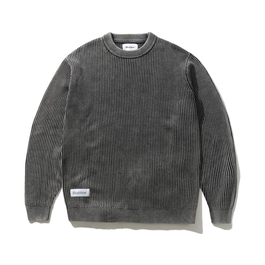 Bleach Knit Sweater, Black