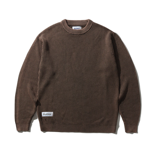 Bleach Knit Sweater, Brown