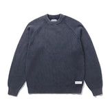 Bleach Knit Sweater, Navy