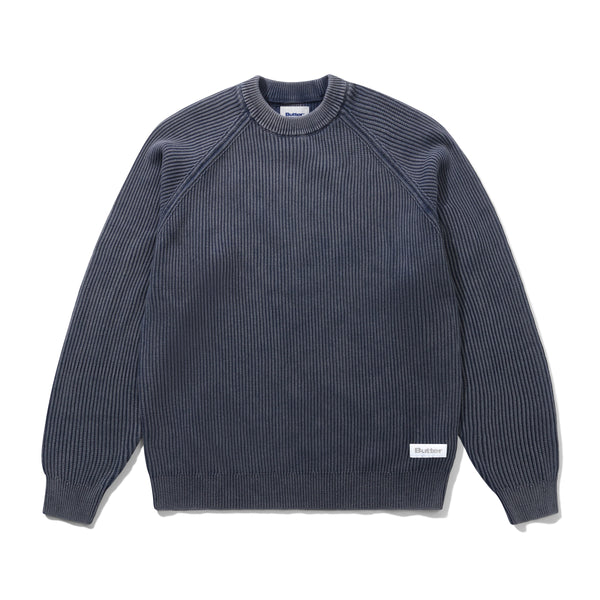Butter Goods Bleach Knit Sweater, Navy