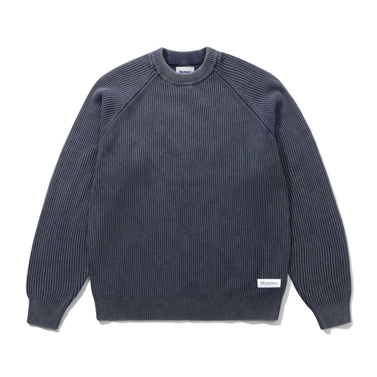 Bleach Knit Sweater, Navy