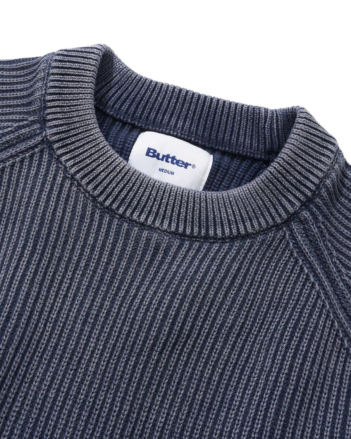 Bleach Knit Sweater, Navy