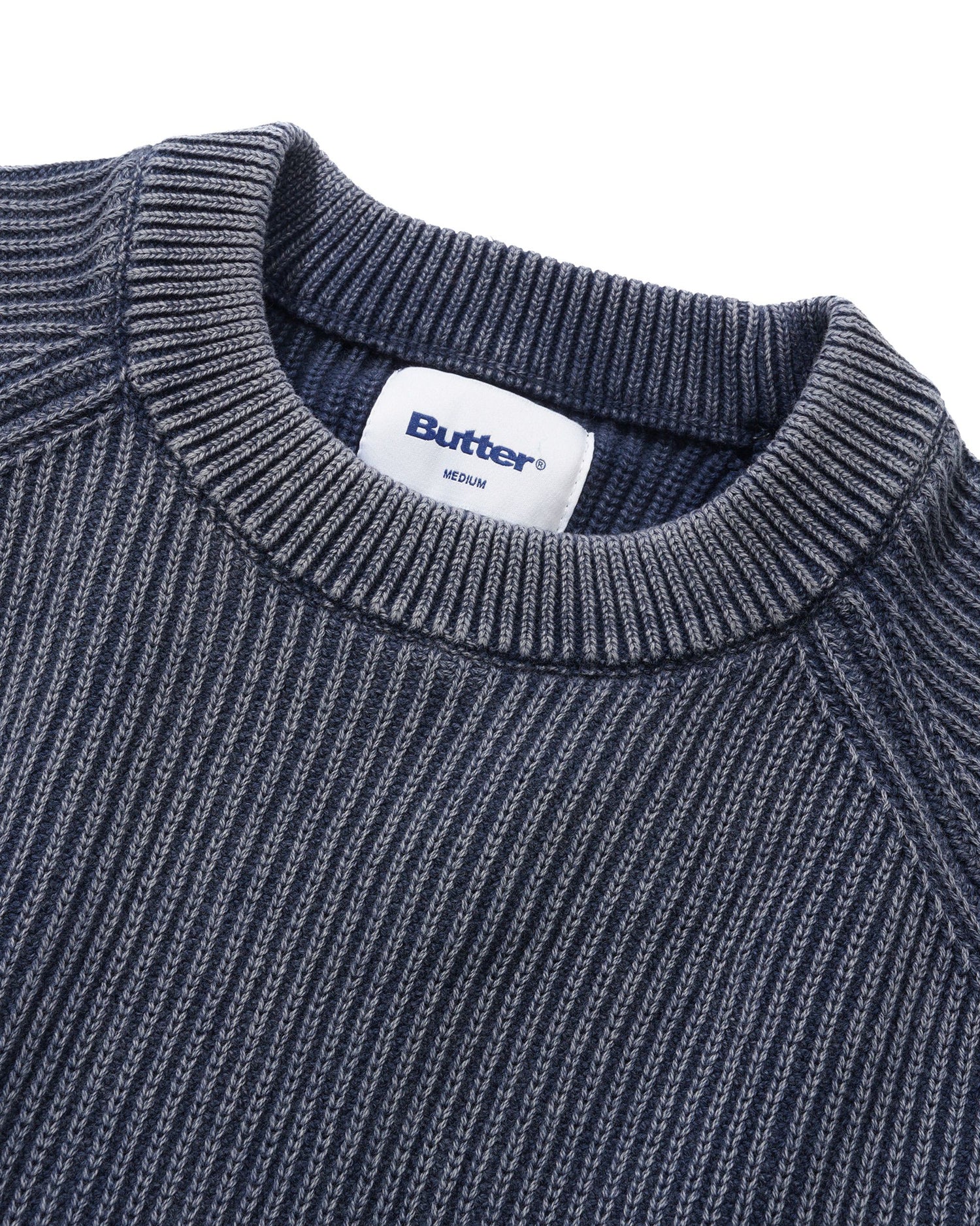 Bleach Knit Sweater, Navy