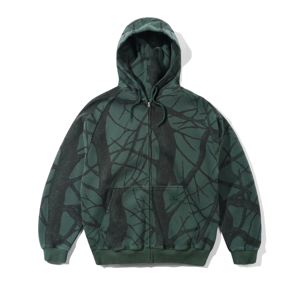 Bleach Waffle Zip-Thru Hood, Branch Camo