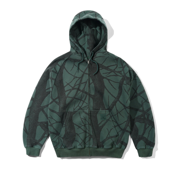 Butter Goods Bleach Waffle Zip-Thru Hood, Branch Camo