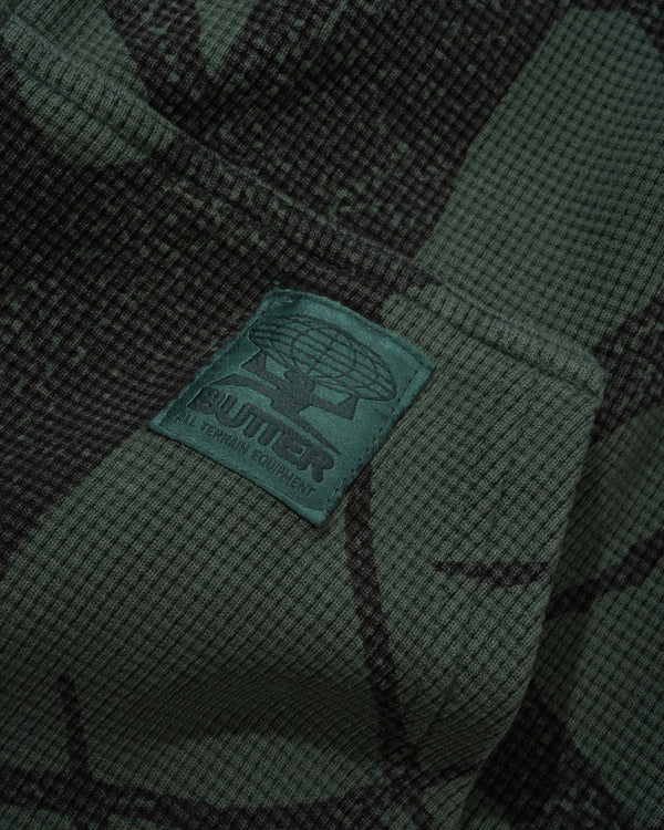 Butter Goods Bleach Waffle Zip-Thru Hood, Branch Camo