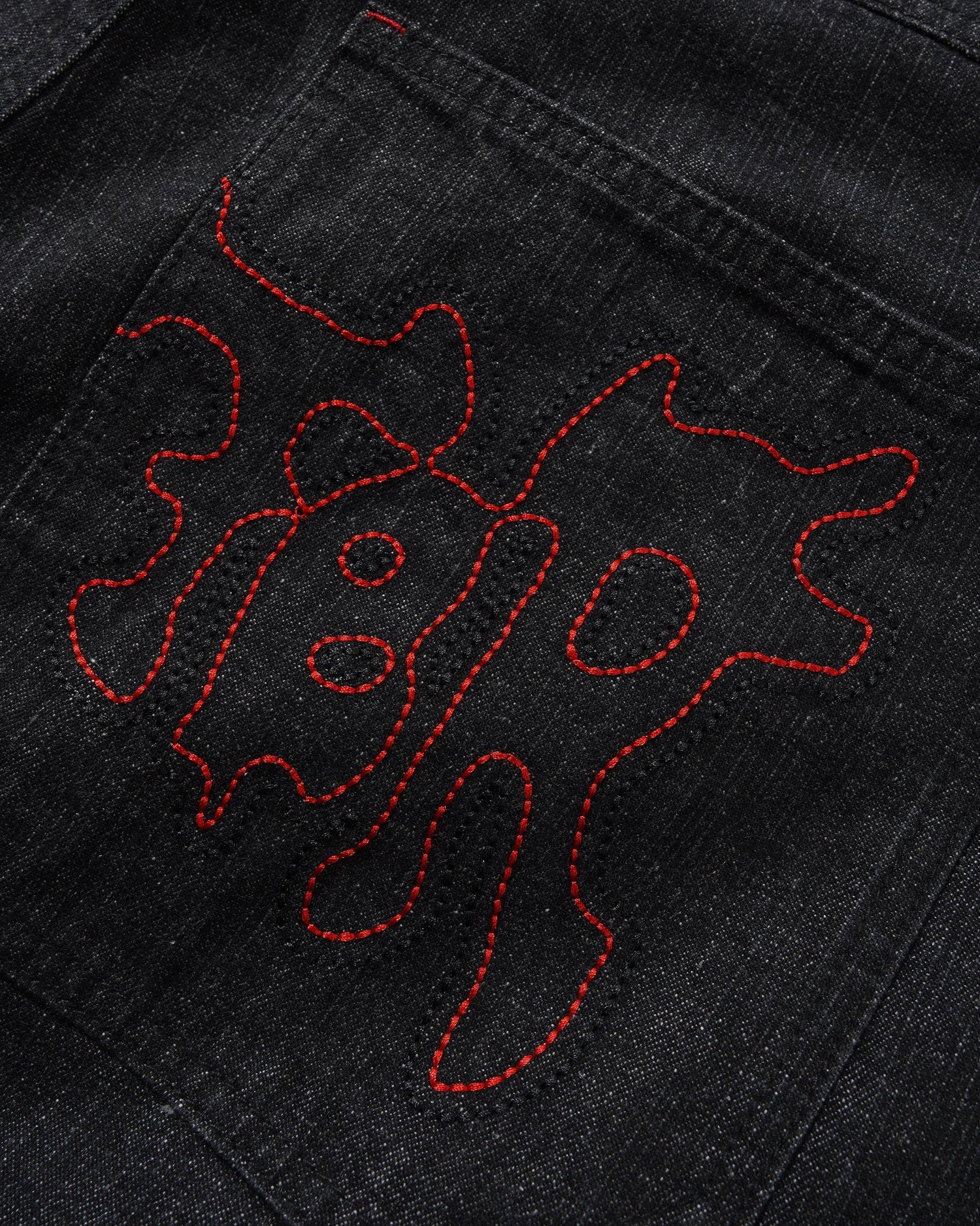 Blotch Denim Jeans, Streaky Black