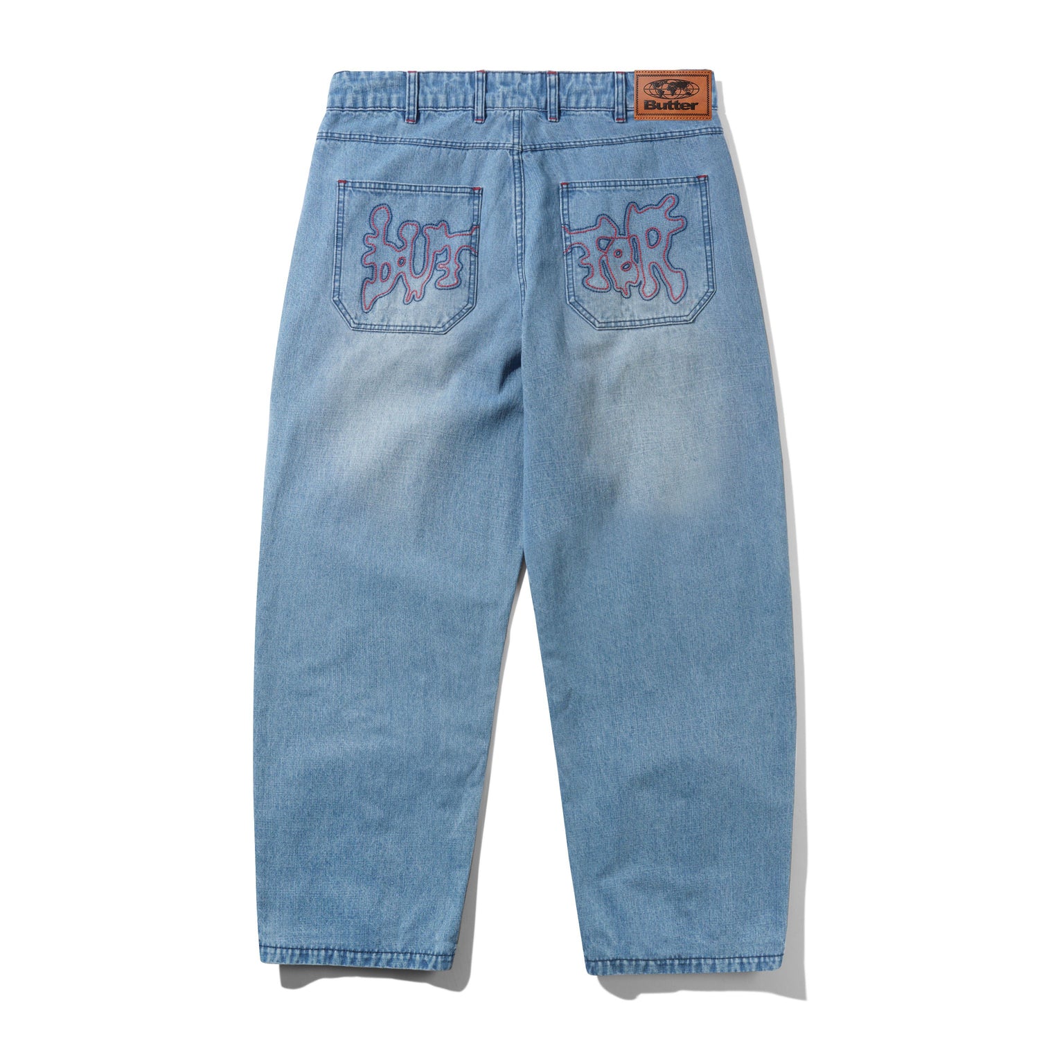 Blotch Denim Jeans, Streaky Blue