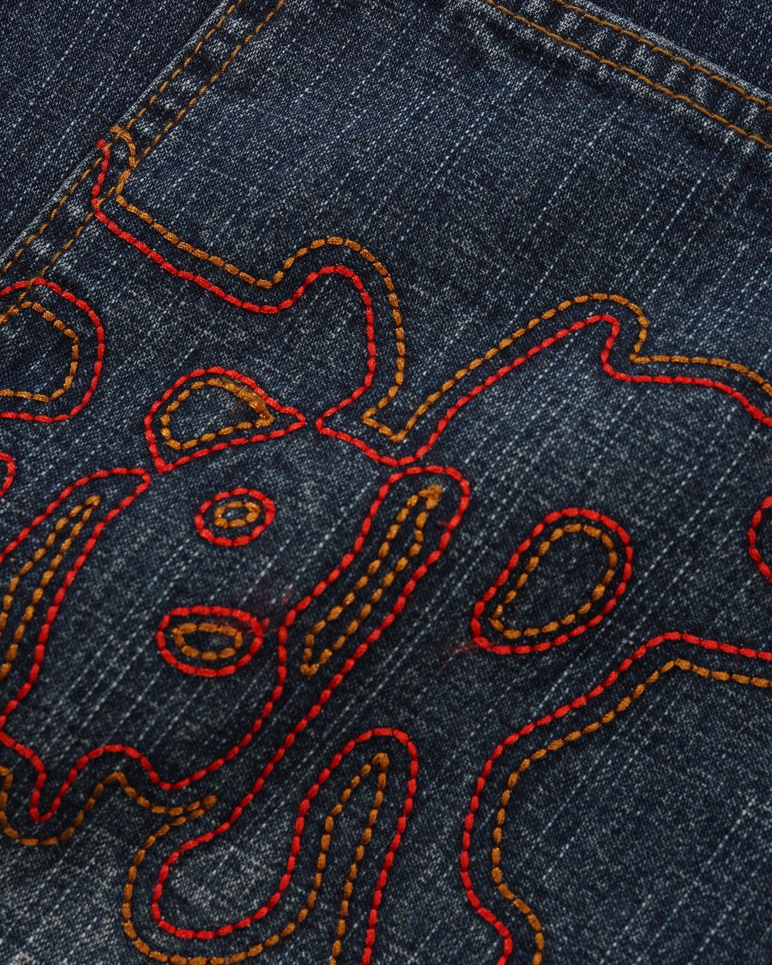 Blotch Denim Jeans, Streaky Navy