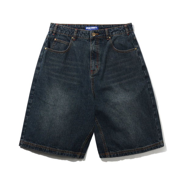 Butter Goods Blotch Denim Shorts, Streaky Navy