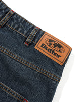 Blotch Denim Shorts, Streaky Navy